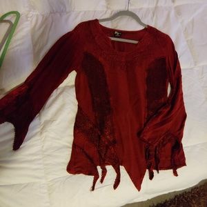 Brick Red Bali Style Blouse